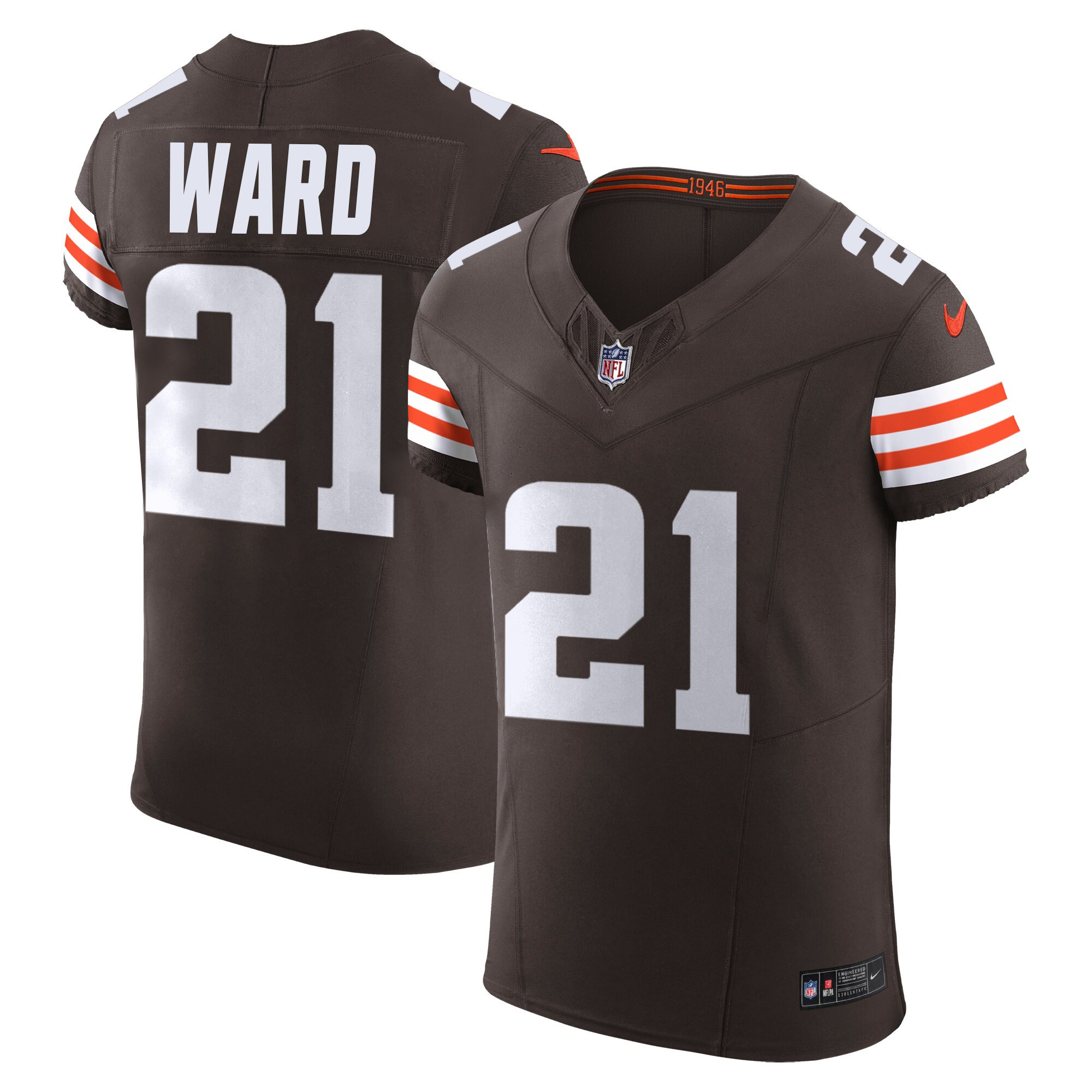 Denzel Ward Men's Cleveland Browns Vapor Elite Jersey - All Stitched