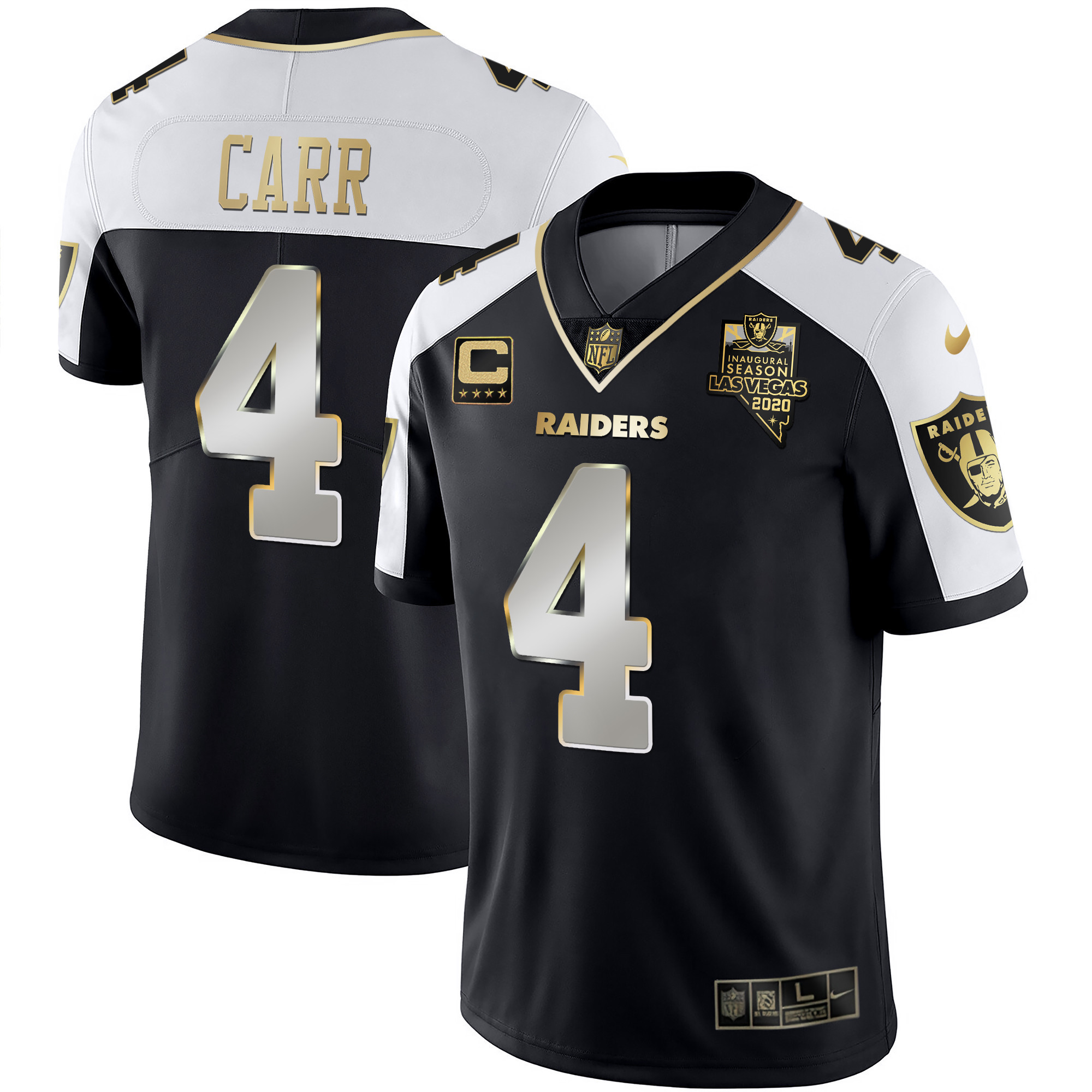 Derek Carr Men's Las Vegas Raiders Vapor Gold Alternate Limied Jersey - All Stitched 