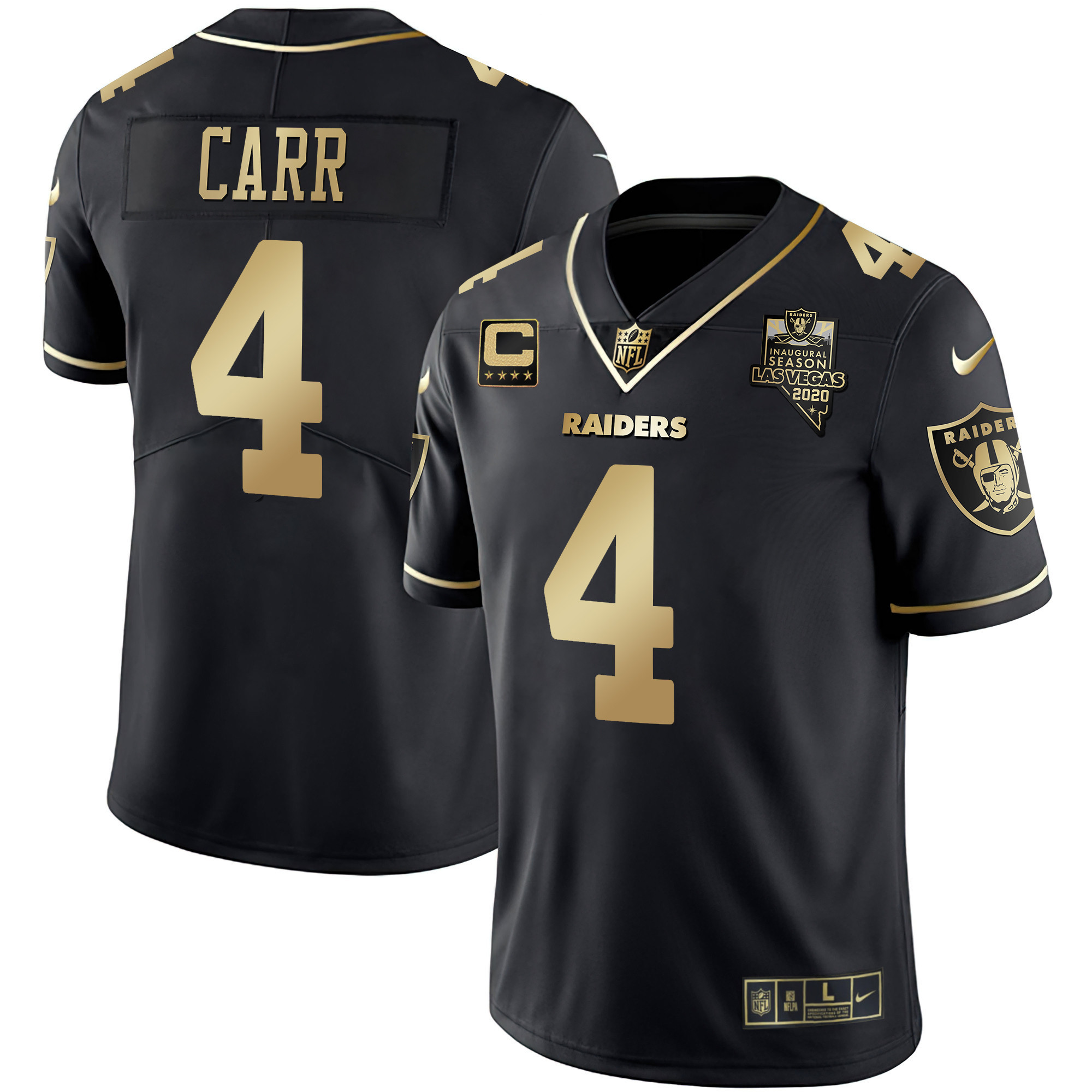 Derek Carr Men's Las Vegas Raiders Vapor Gold Gold Limited Jersey - All Stitched 