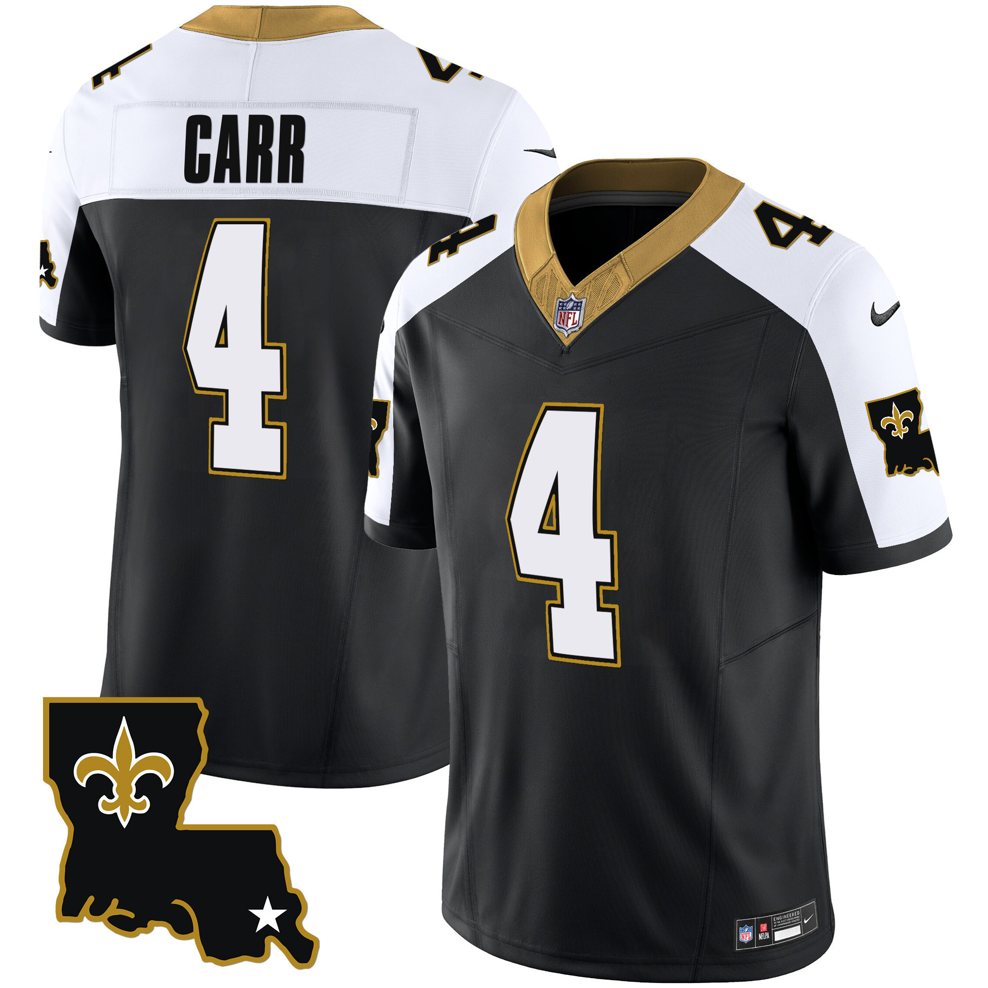 Derek Carr Men's New Orleans Saints 1987 Legacy Vapor Alternate Jersey - All Stitched 