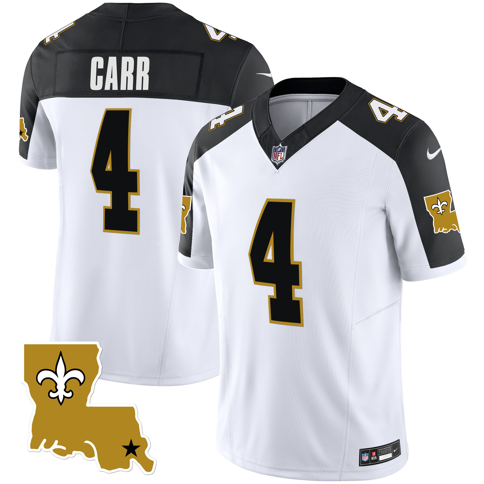 Derek Carr Men's New Orleans Saints 1987 Legacy Vapor Inverted Jersey - All Stitched 