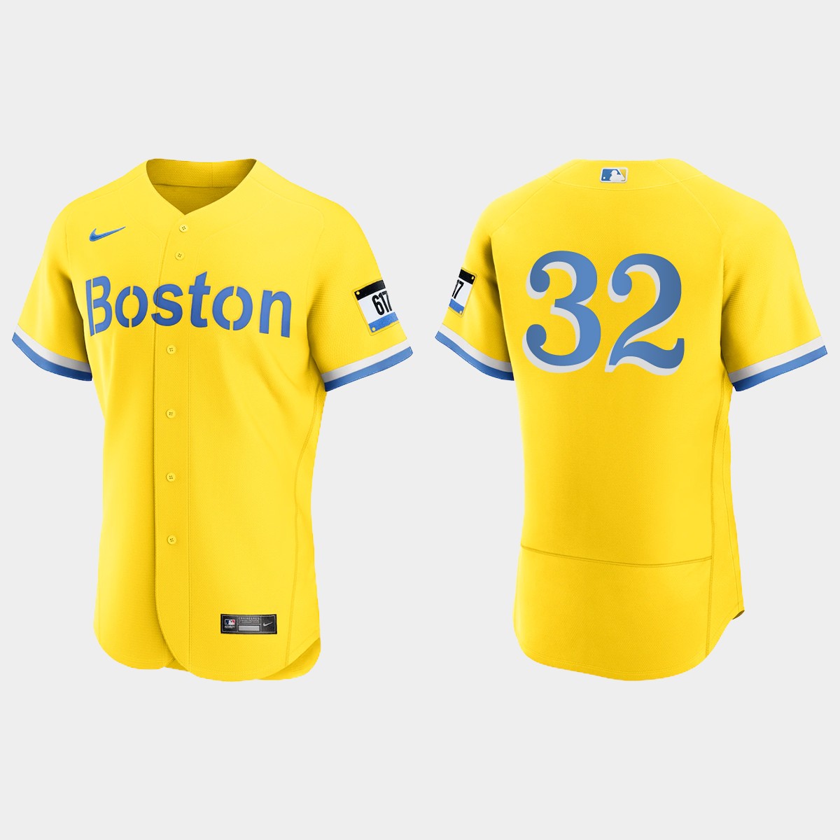 Derek Lowe Boston Red Sox 2021 City Connect Jersey - Gold Light Blue