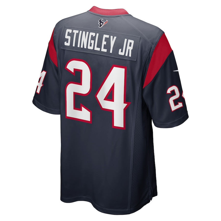 Derek Stingley Jr. 24 Houston Texans 2022 Draft First Round Pick Game Stitched Jersey In Navy