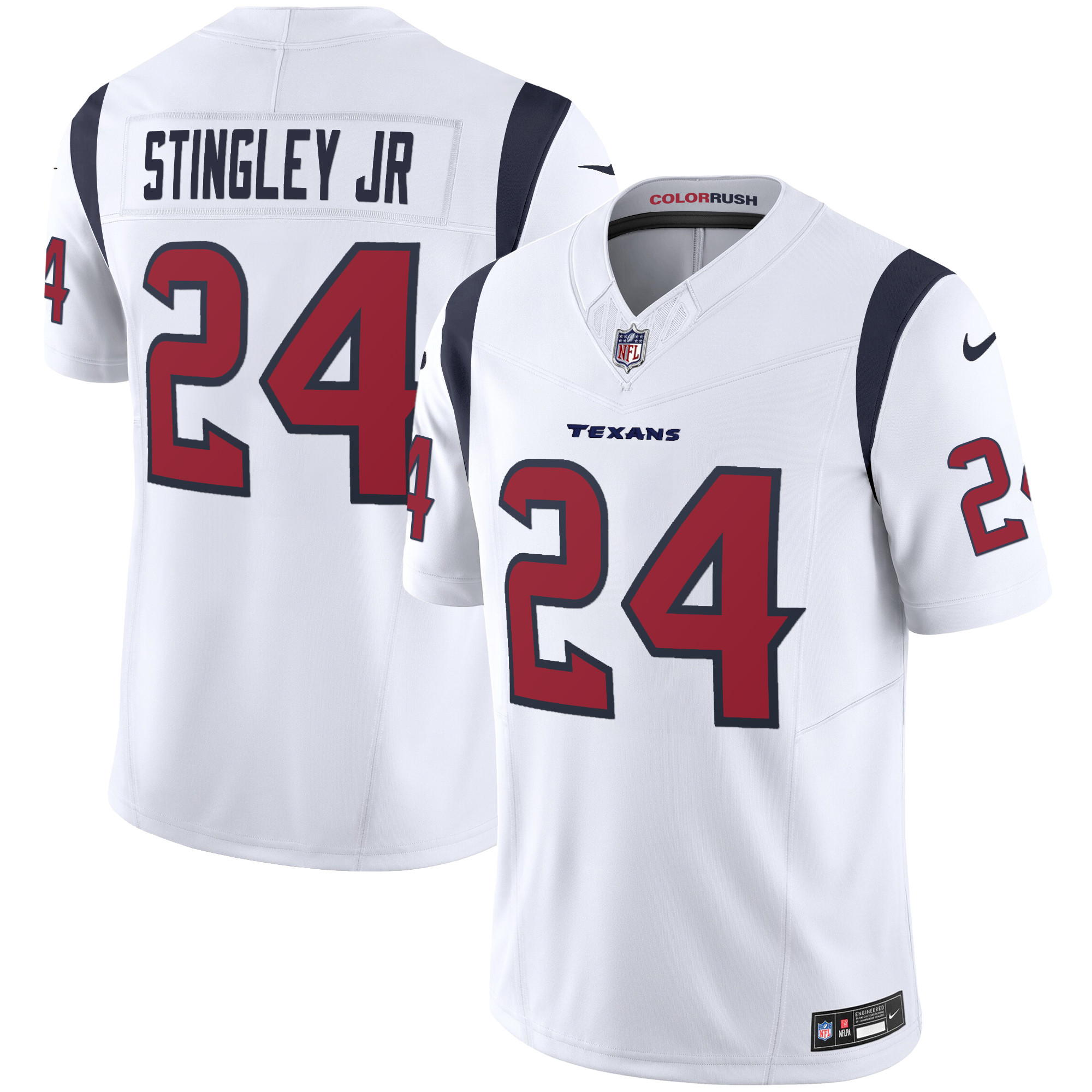 Derek Stingley Jr. Men's Houston Texans Color Rush Legend Vapor White Jersey - All Stitched 