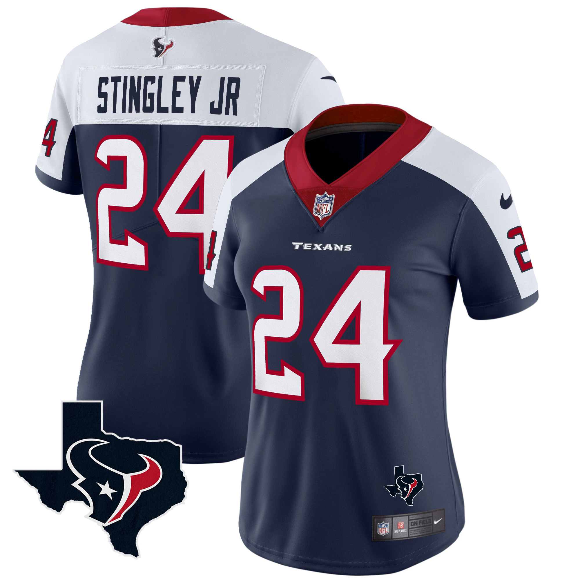 Derek Stingley Jr. Women's Houston Texans Vapor Limited Alternate Jersey - All Stitched 
