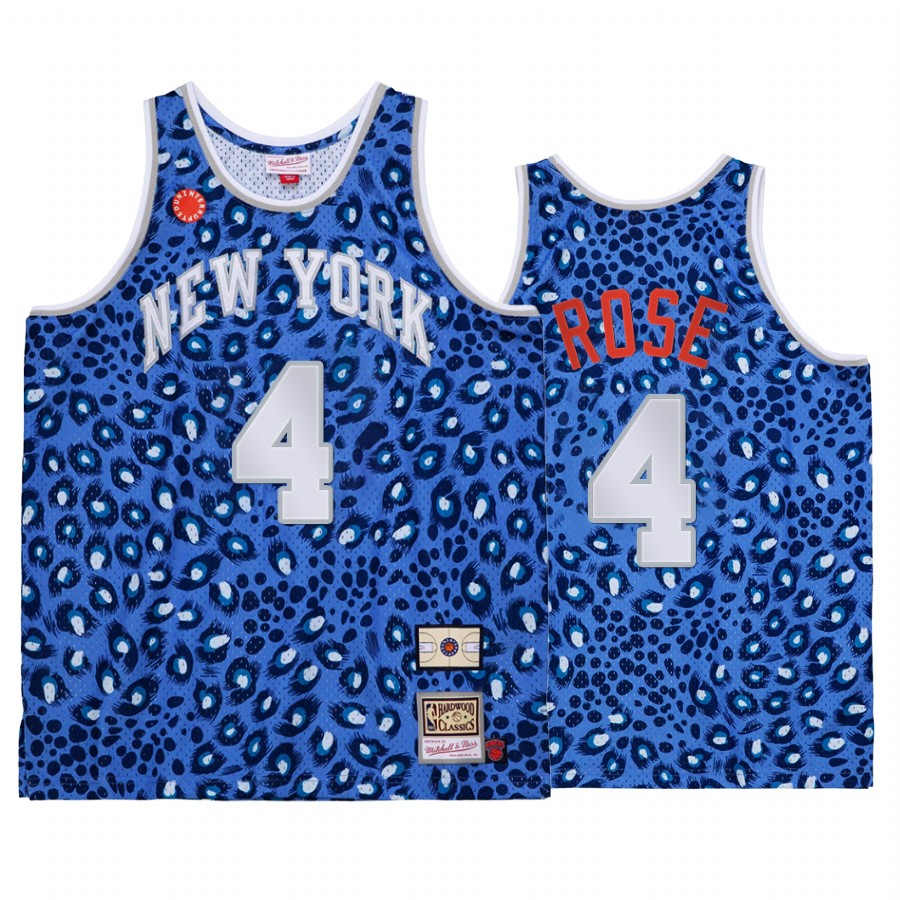 Derrick Rose 4 New York Knicks Mitchell Ness x Uninterrupted Blue Jersey Throwback
