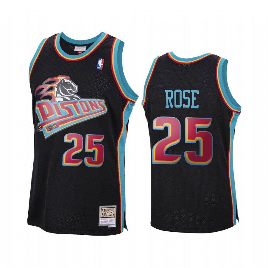 Derrick Rose Detroit Pistons Black Jersey 2020 Reload Classic