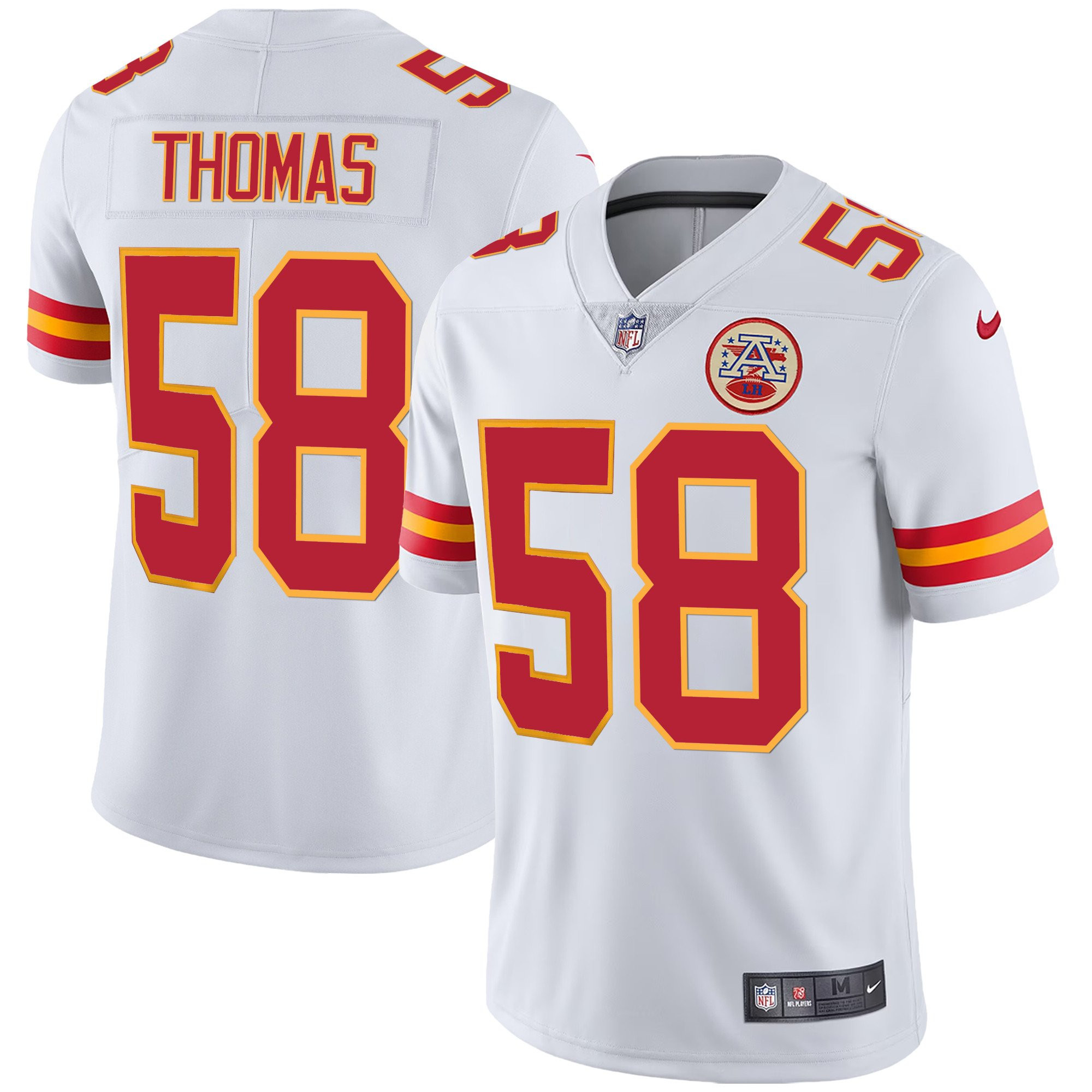Derrick Thomas Men's Kansas City Chiefs Player Vapor White Jersey - All Stitched 