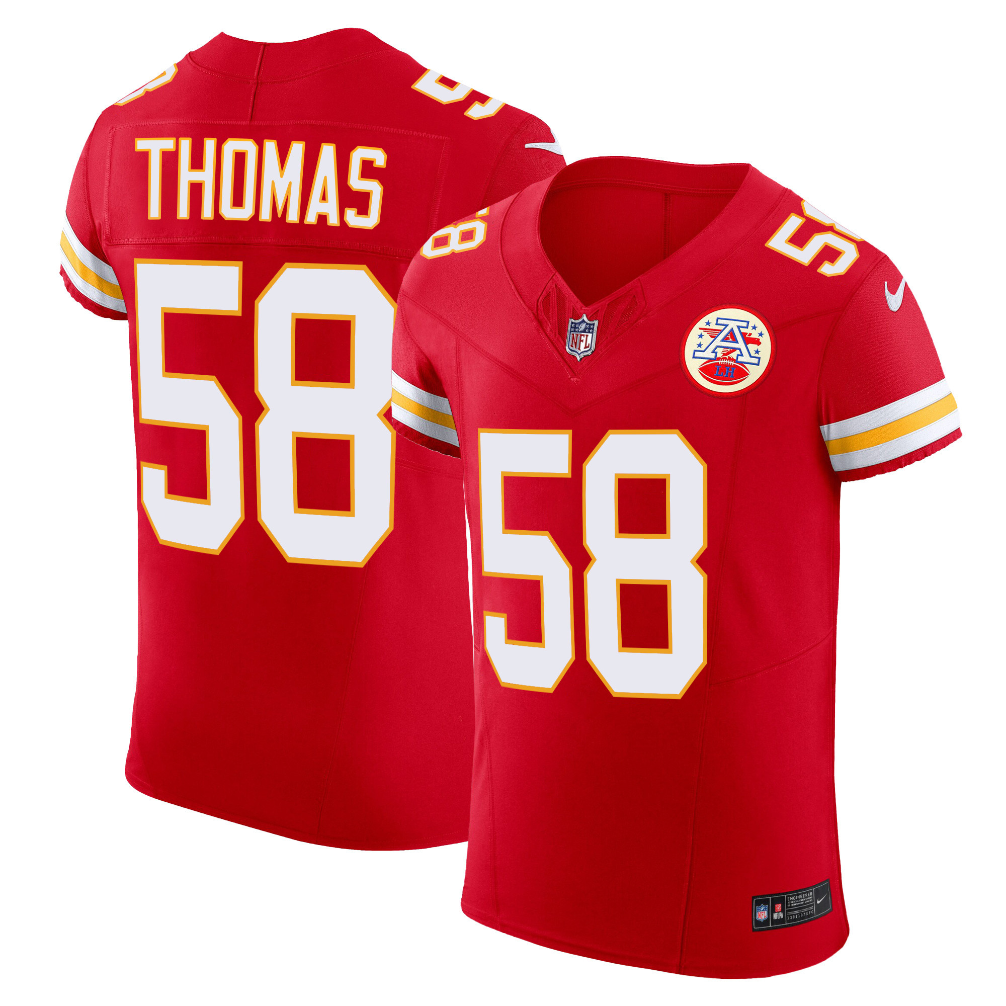 Derrick Thomas Men's Kansas City Chiefs Vapor Elite Red Jersey - All Stitched 