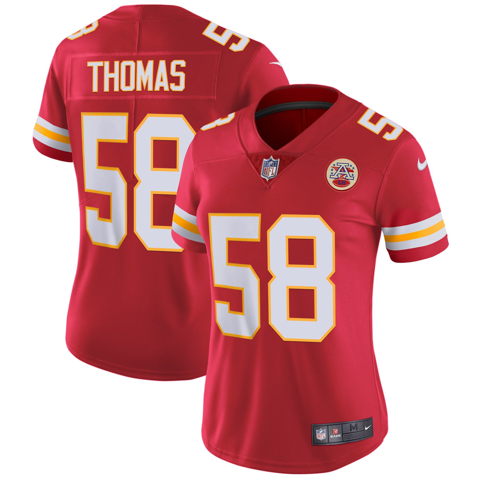 Derrick Thomas Women's Kansas City Chiefs Player Vapor Red Jersey - All Stitched 