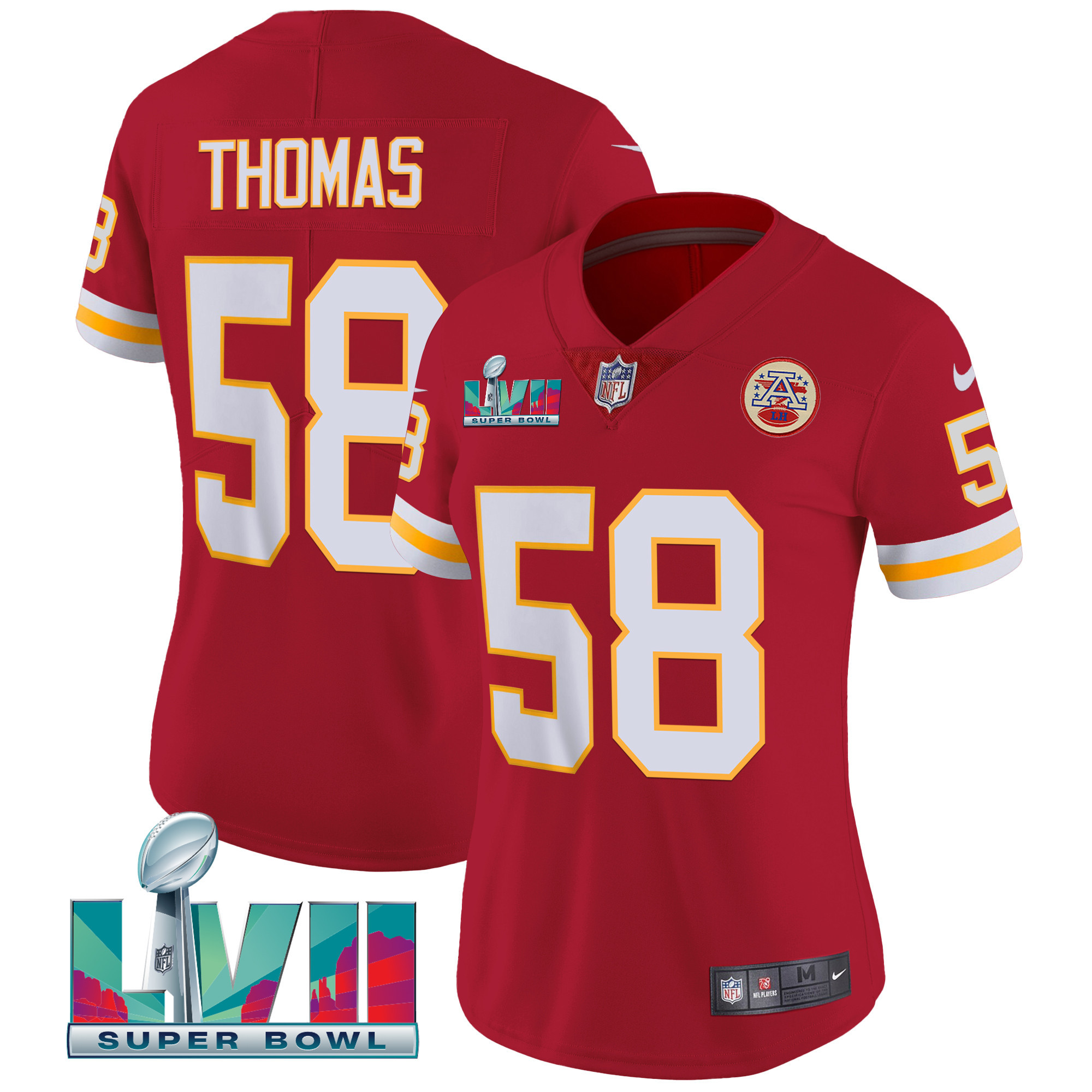 Derrick Thomas Women's Kansas City Chiefs Throwback Limited Vapor Red Jersey - All Stitched 
