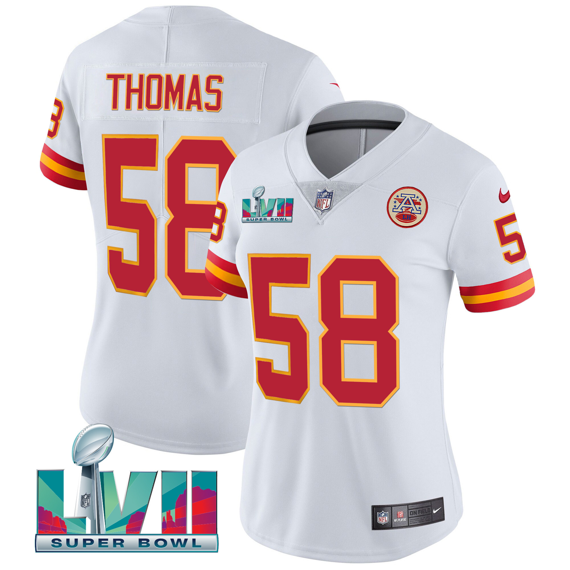 Derrick Thomas Women's Kansas City Chiefs Throwback Limited Vapor White Jersey - All Stitched 