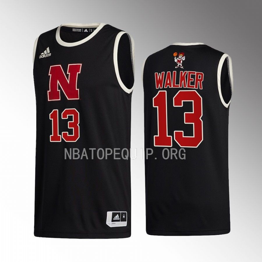 Derrick Walker Nebraska Cornhuskers College Men's Black Swingman Jersey