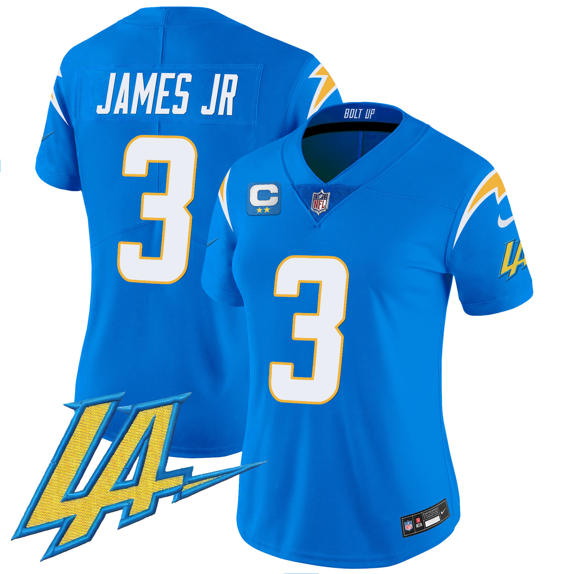 Derwin James Jr. Women's Los Angeles Chargers Vapor Limited V2 Powder Blue Jersey - All Stitched