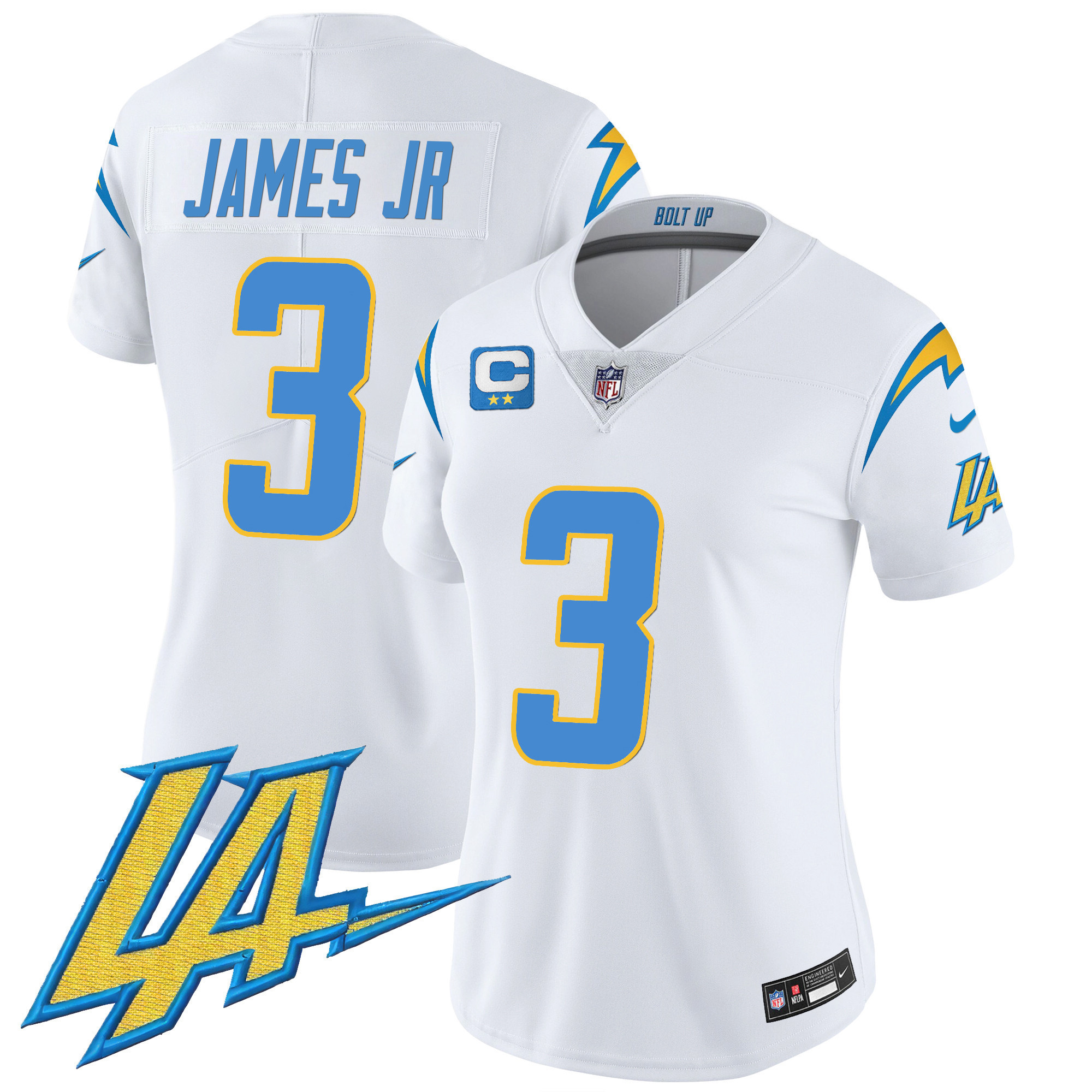 Derwin James Jr. Women's Los Angeles Chargers Vapor Limited V2 White Jersey - All Stitched