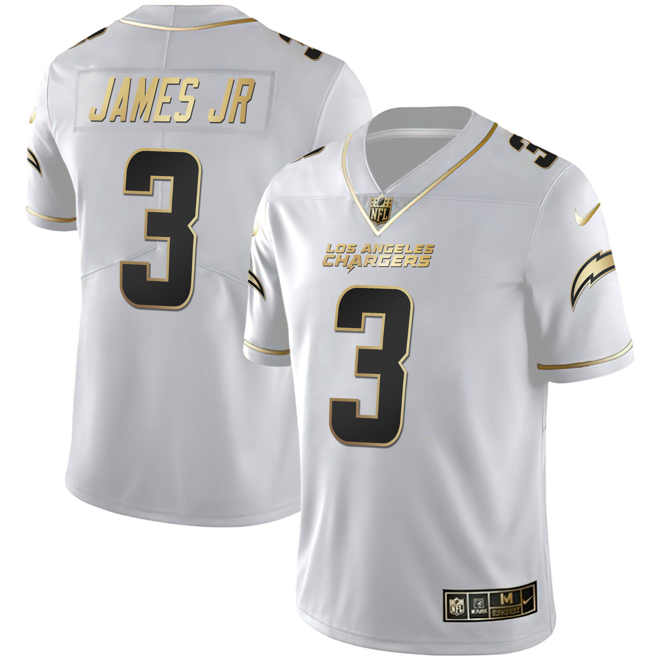 Derwin James Jr. Women's Los Angeles Chargers White Gold & Black Gold Jersey - All Stitched