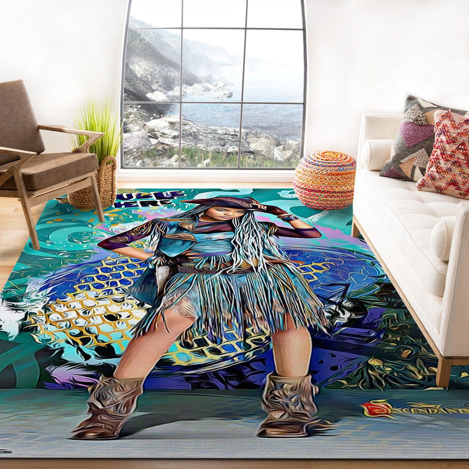 Descendants Uma Rectangle Rug – Custom Size And Printing