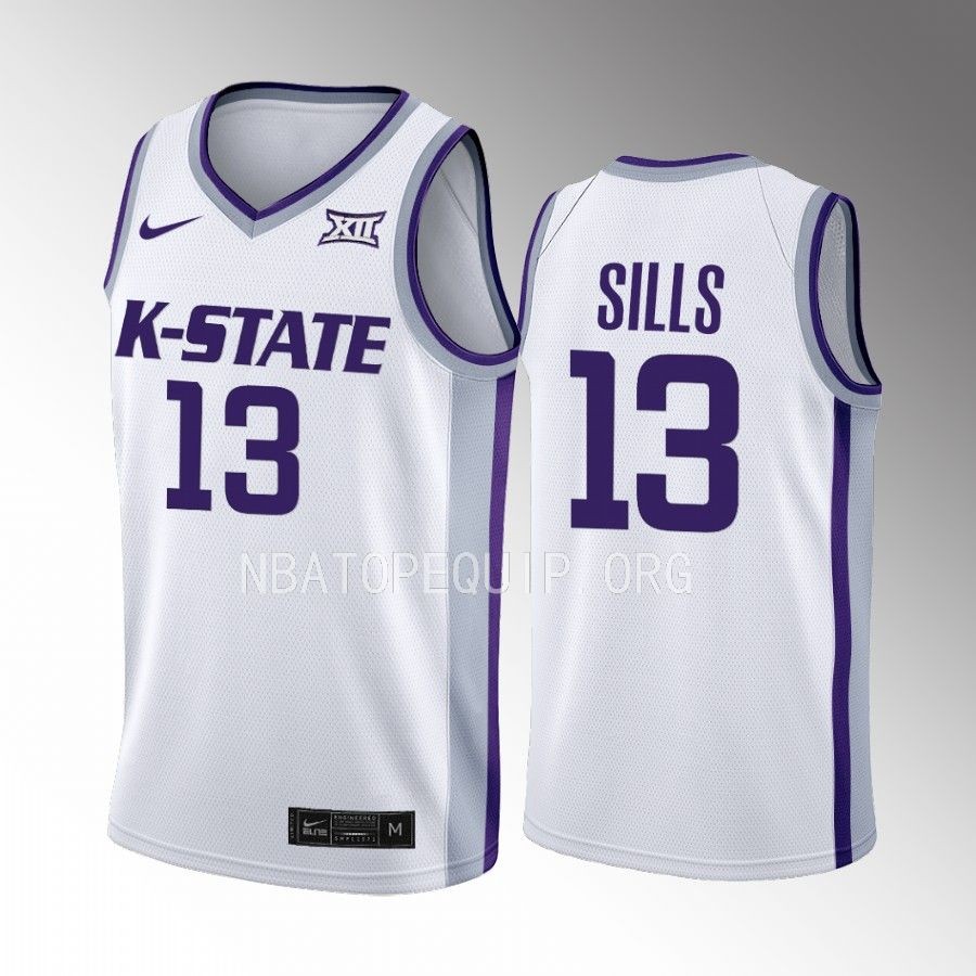 Desi Sills Kansas State Wildcats White Jersey 2022-23 College