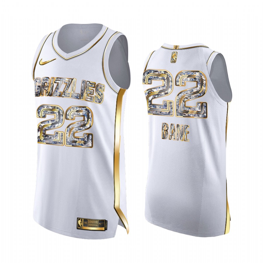 Desmond Bane Grizzlies #22 2022 NBA Playoffs Jersey White Diamond Edition