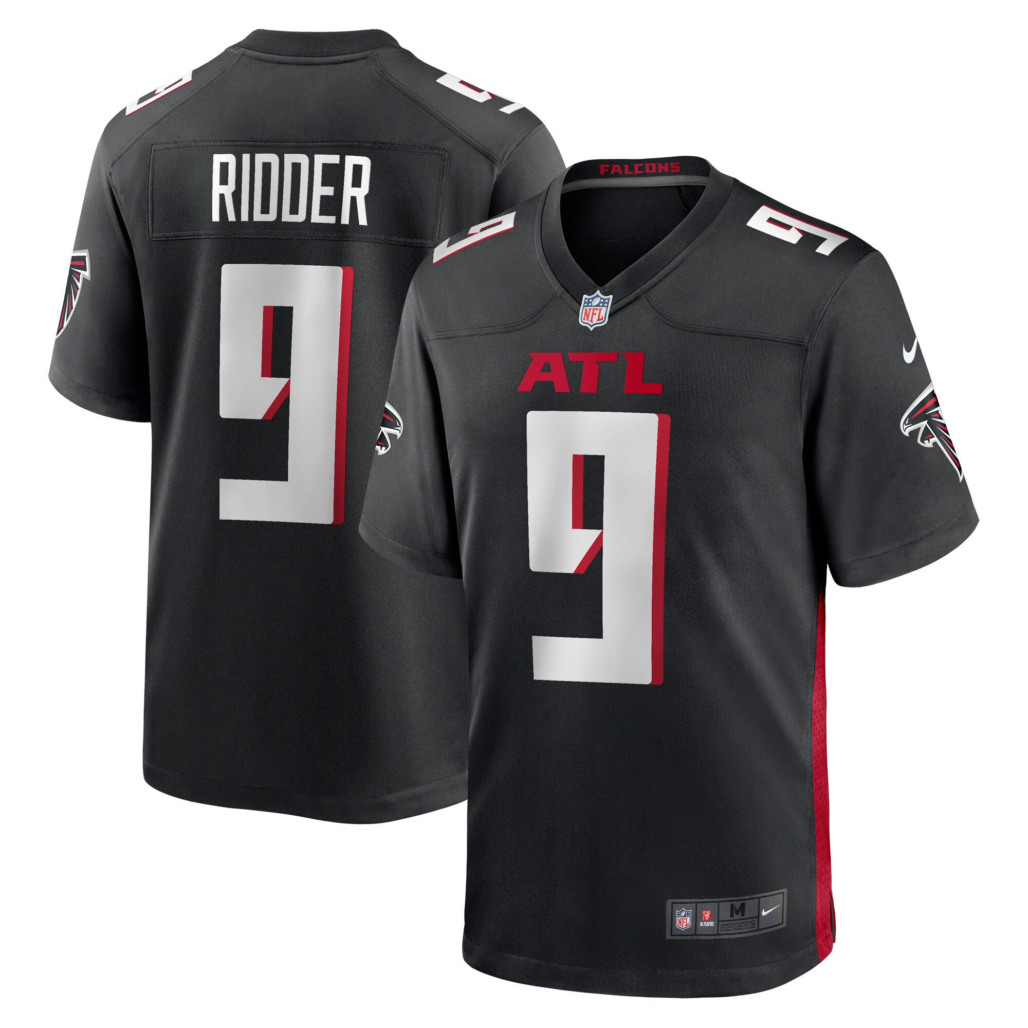 Desmond Ridder Atlanta Falcons Black Game Jersey - All Stitched