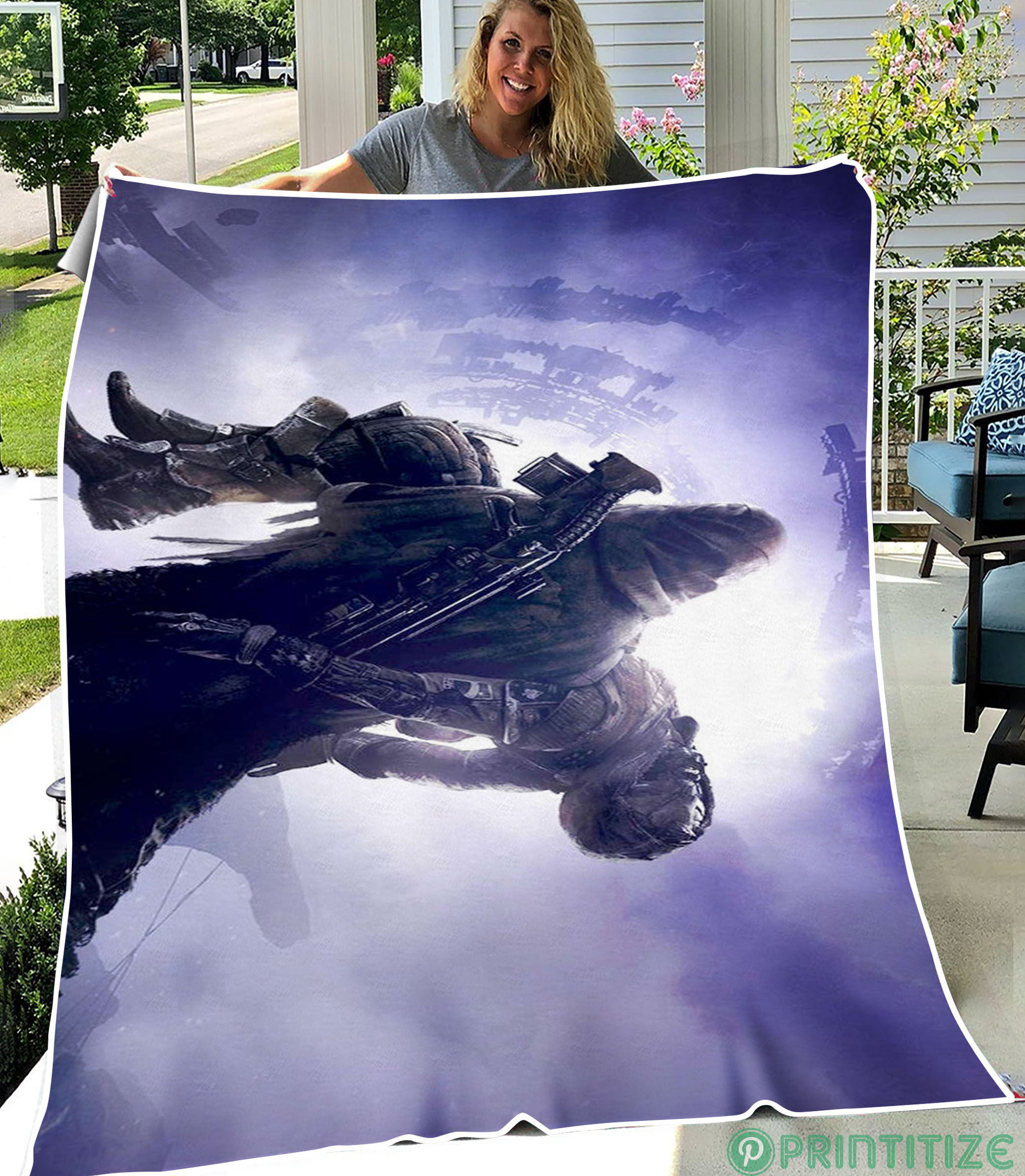 Destini 2 Black Sky Fleece Blanket