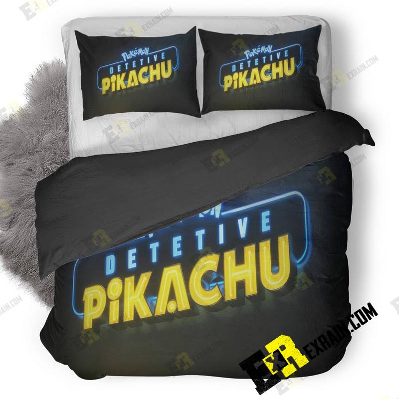 Detective Pikachu Movie 3D Customized Duvet Cover Bedding Set