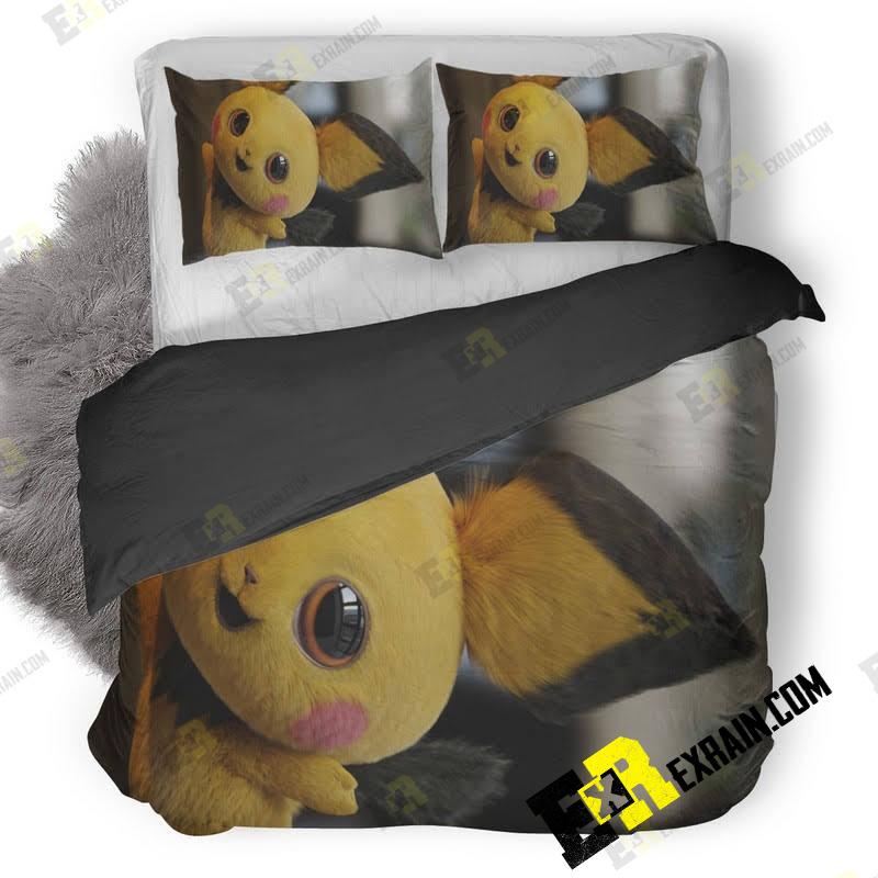 Detective Pikachu Movie Fanart Zw 3D Customized Duvet Cover Bedding Set