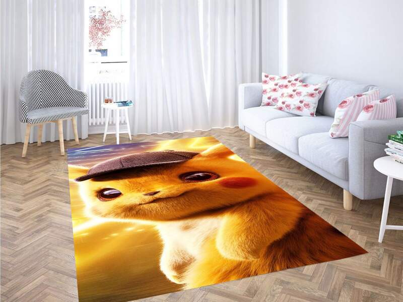 Detective Pikachu Wallpaper Carpet Rectangle Rug