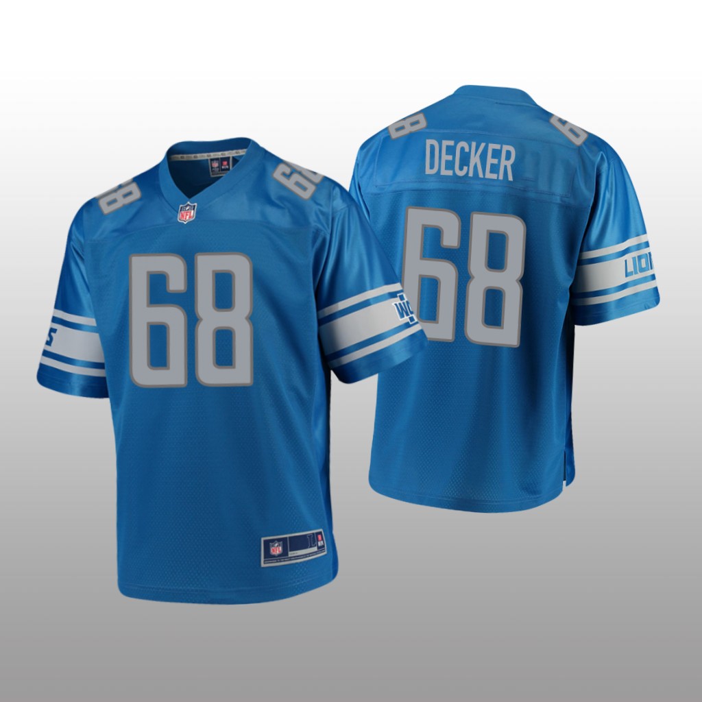 Detroit Lions #68 Blue Taylor Decker Pro Line Jersey - Youth