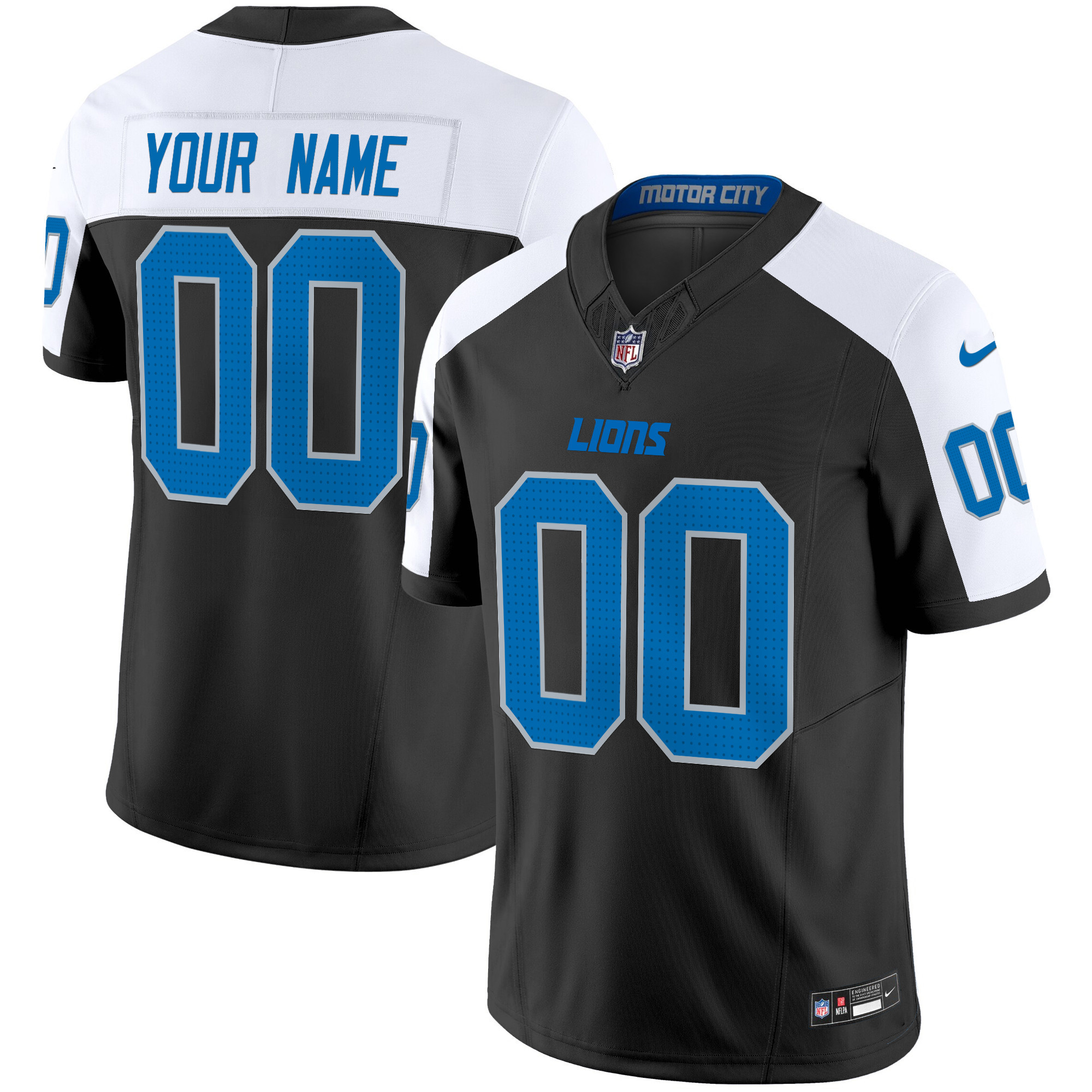 Detroit Lions 2024 Vapor Limited Custom Alternate Jersey - All Stitched 