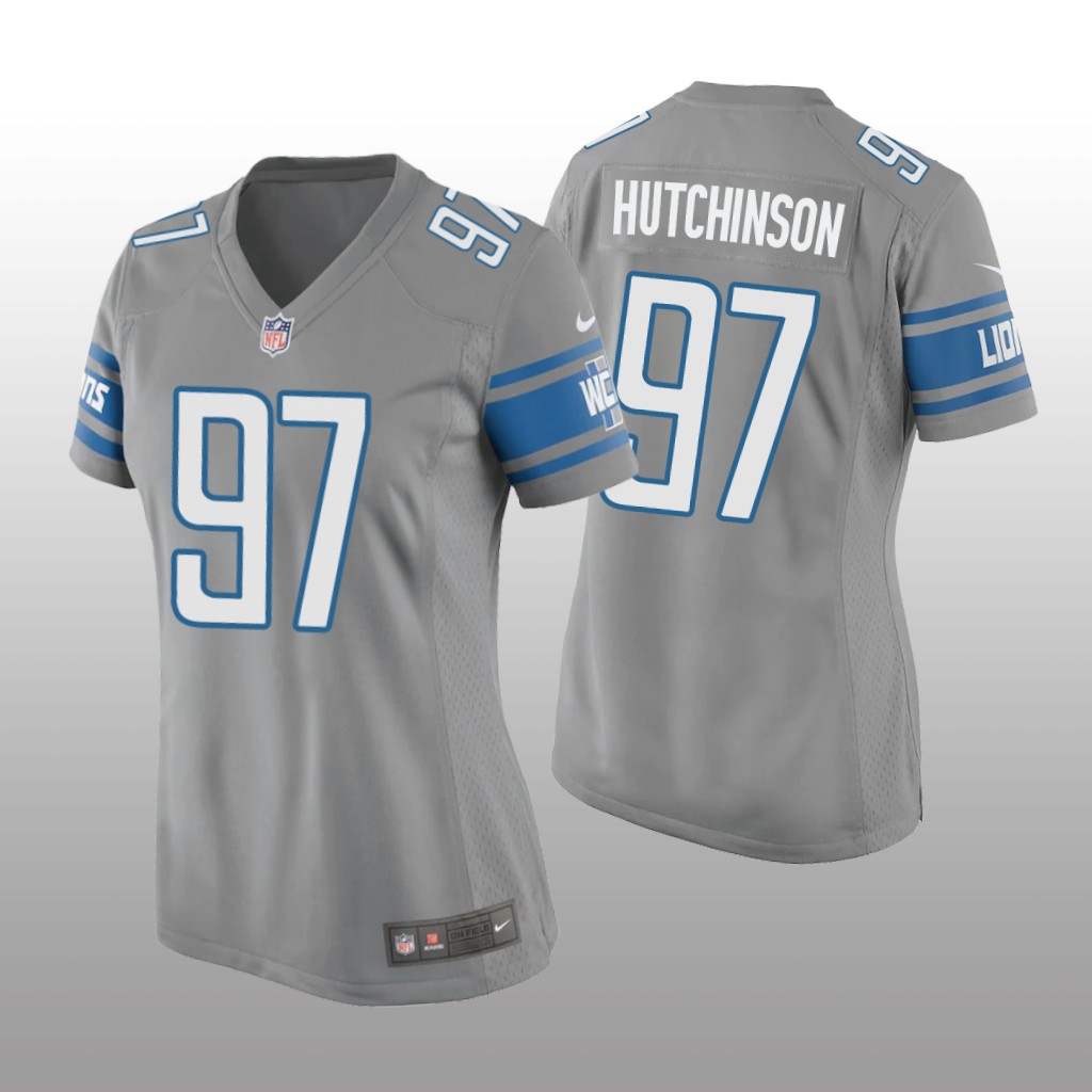 Detroit Lions Aidan Hutchinson Silver Jersey Game - Women's