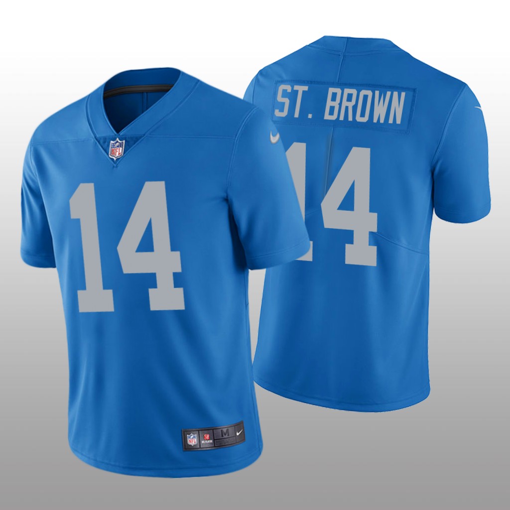 Detroit Lions Amon-Ra St. Brown Blue Jersey Vapor Limited - Men's
