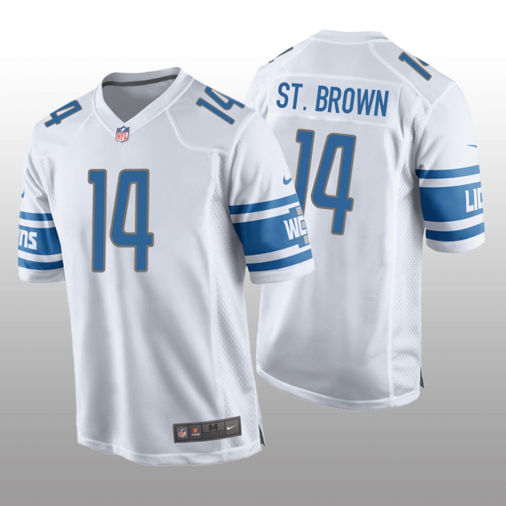 Detroit Lions Amon-Ra St. Brown White Jersey Game - Men's