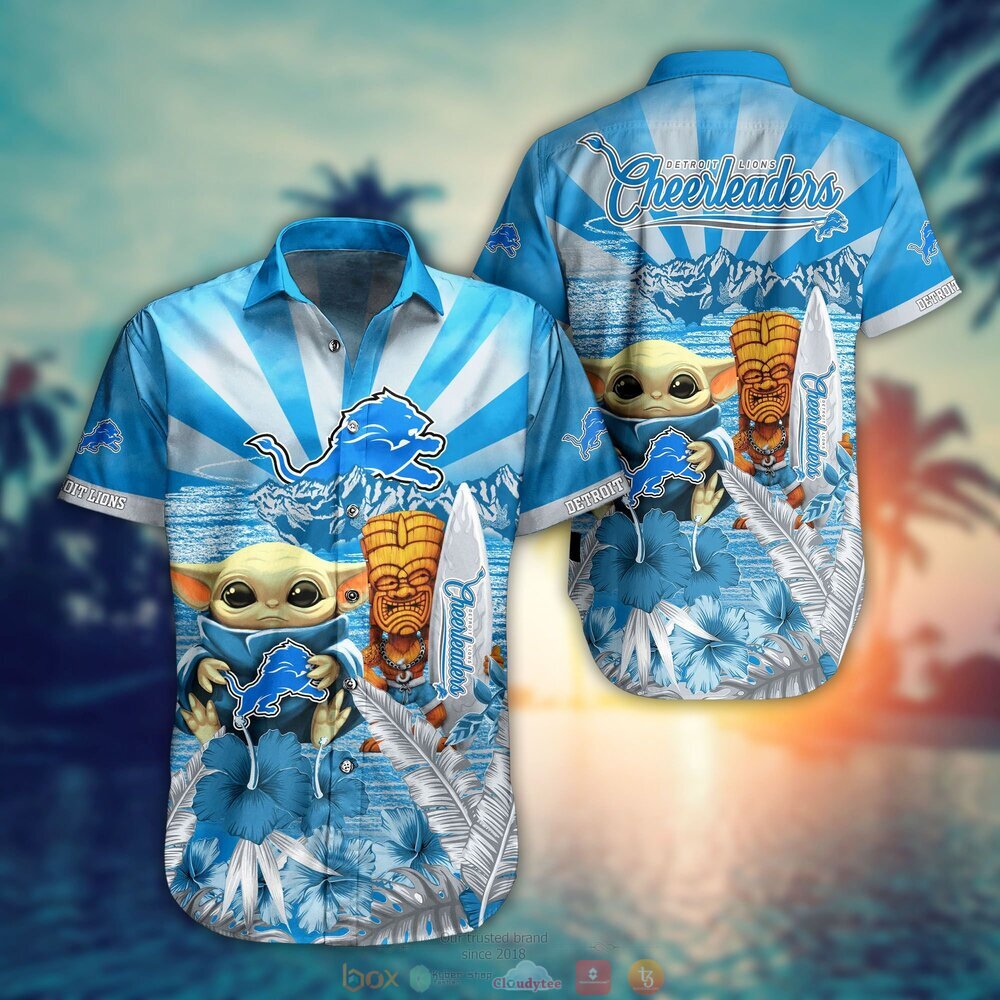 Detroit Lions Baby Yoda Hawaiian Shirt