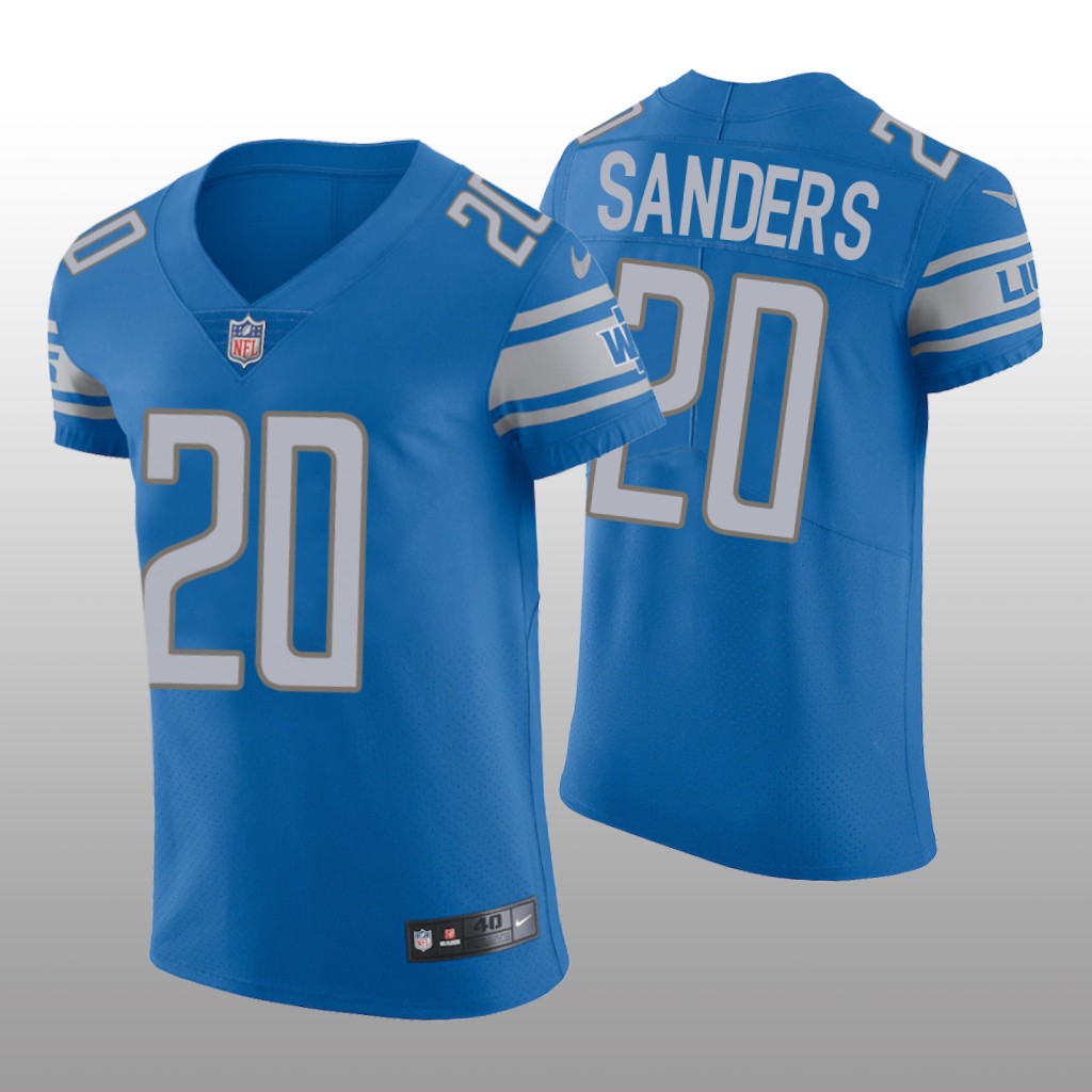 Detroit Lions Barry Sanders Blue Jersey Vapor Elite Men's