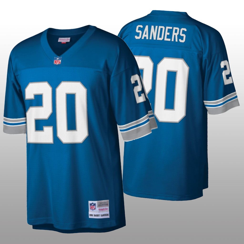 Detroit Lions Barry Sanders Blue Vintage Jersey - Men's