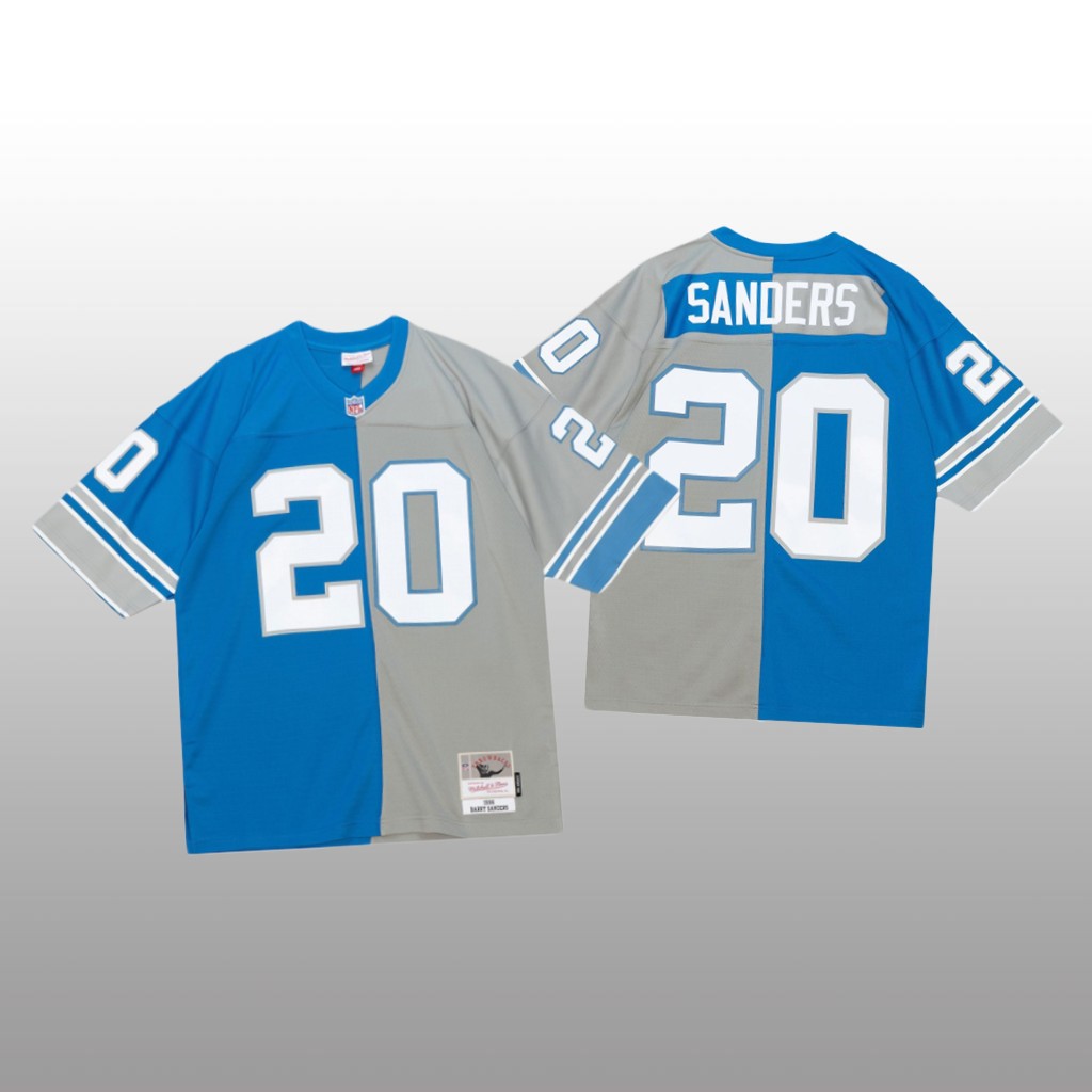 Detroit Lions Barry Sanders Silver Blue 1986 Split Legacy - Men's