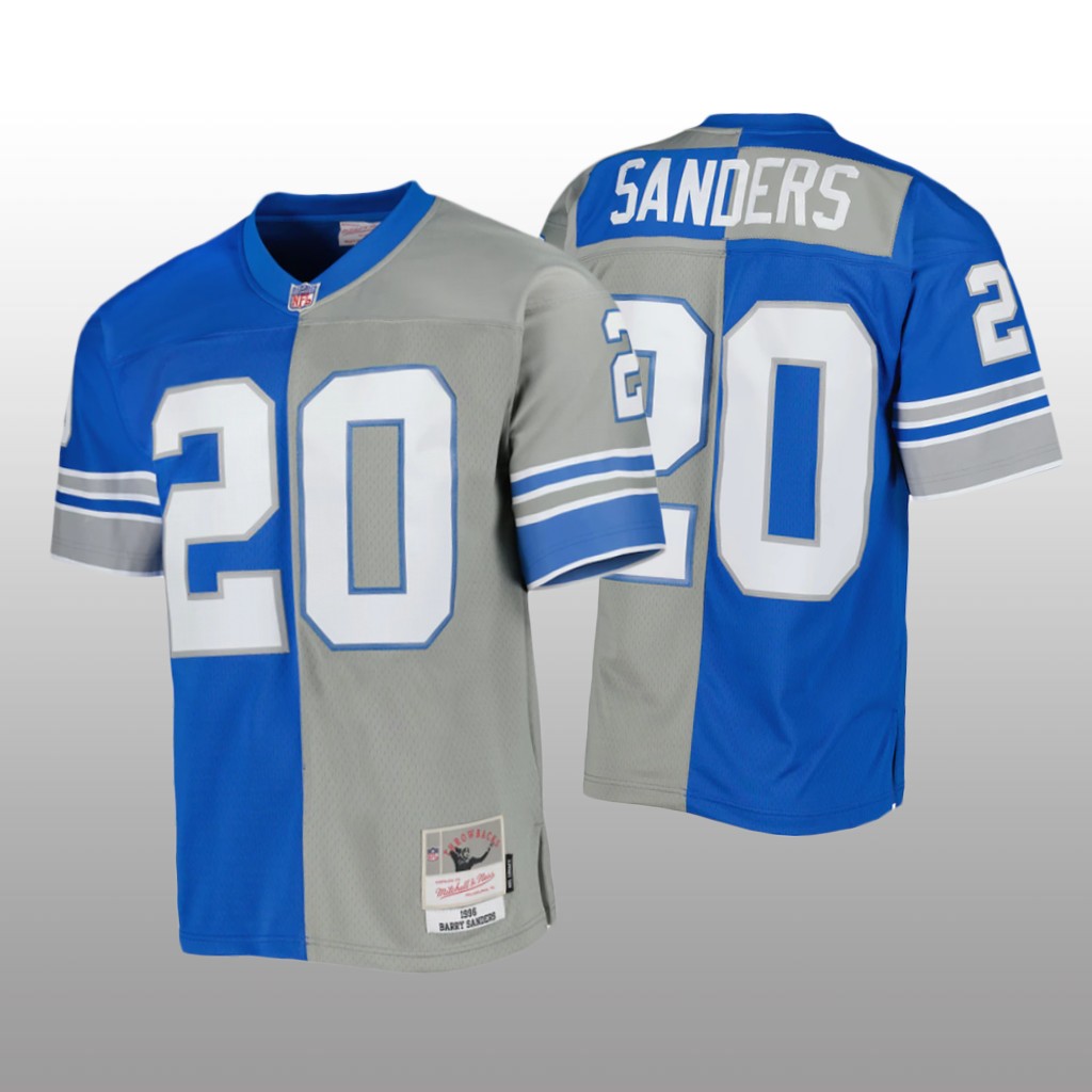 Detroit Lions Barry Sanders Silver Blue 1996 Split Legacy - Men's