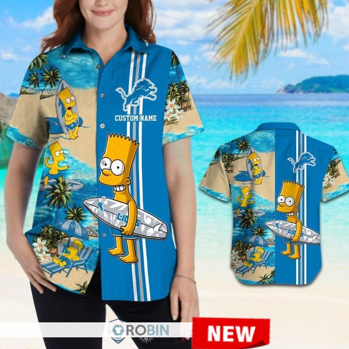 Detroit Lions Bart Simpson Hawaiian Shirt
