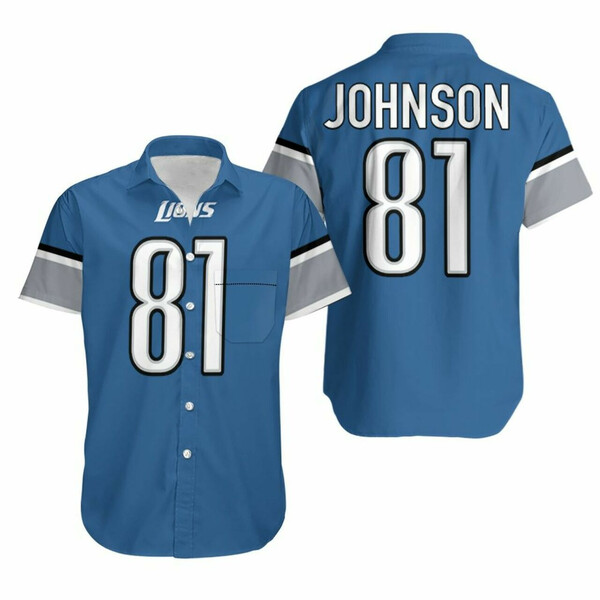 Detroit Lions Calvin Johnson American Football Hawaiian Shirt