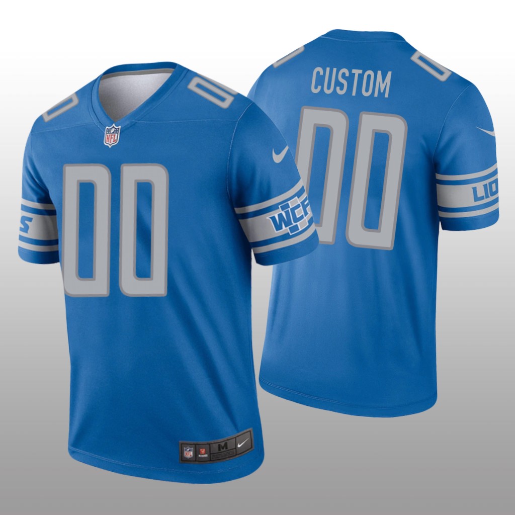 Detroit Lions Custom Blue Jersey Legend - Men's