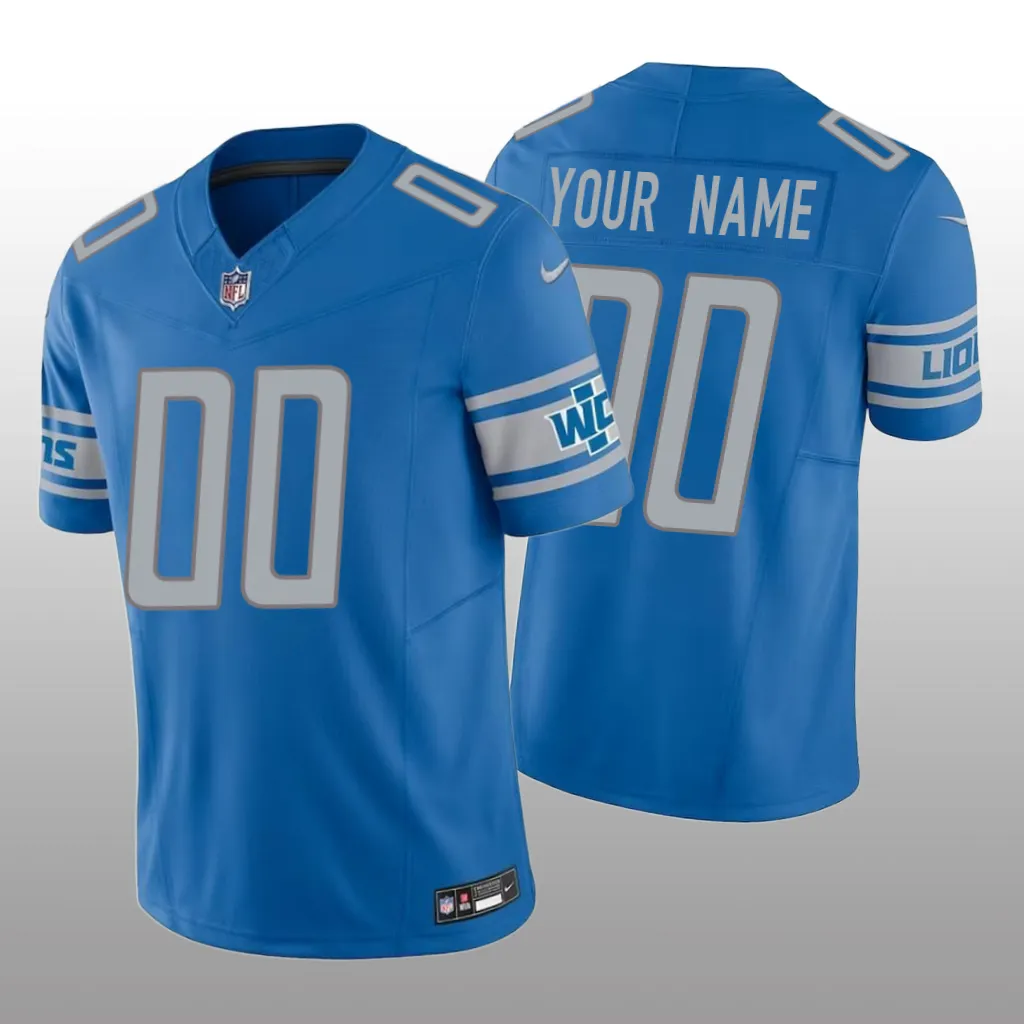 Detroit Lions Custom Blue Jersey Vapor F.U.S.E. Limited - Men's