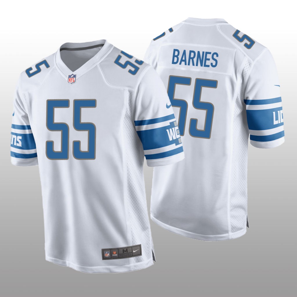 Detroit Lions Derrick Barnes White Jersey Game - Men's