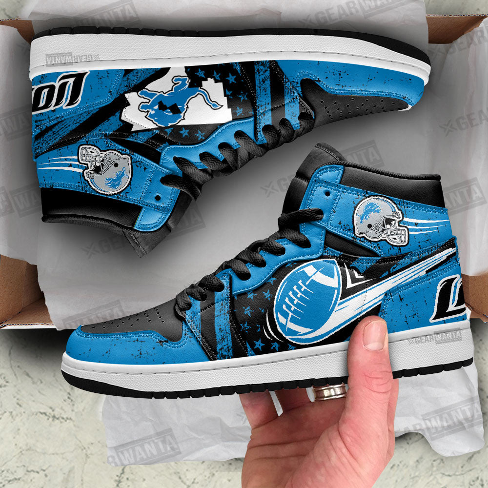 Detroit Lions Football Team J1 Shoes For Fans Sneakers, Air Jordan Hightop