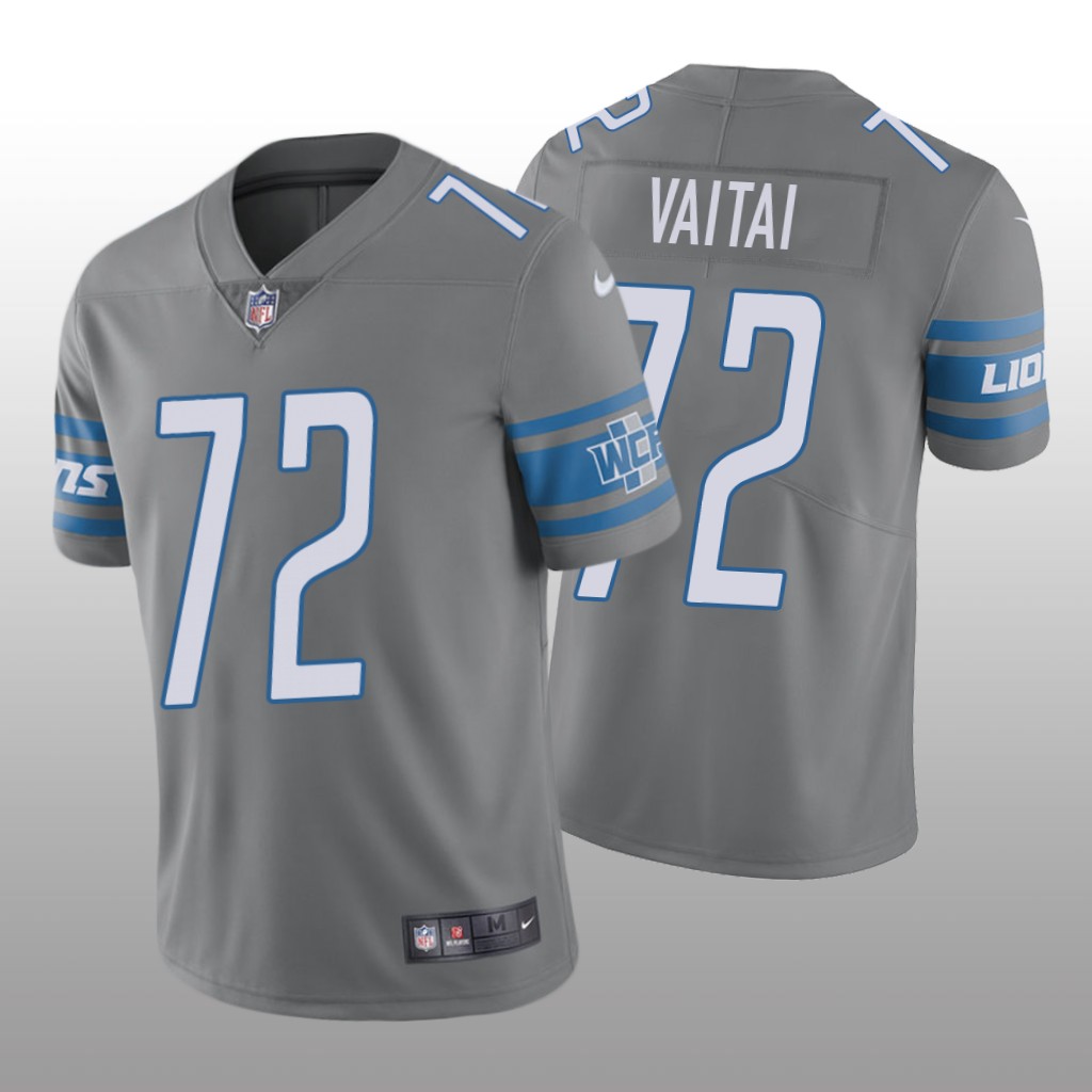 Detroit Lions Halapoulivaati Vaitai Steel Jersey Color Rush Limited – Men’s