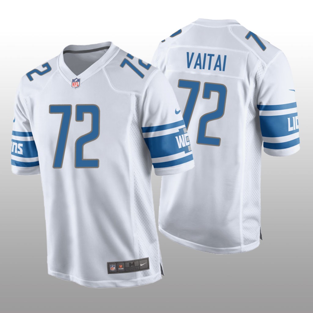 Detroit Lions Halapoulivaati Vaitai White Jersey Game - Men's