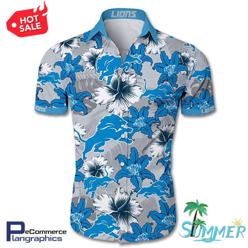 Detroit Lions Hawaiian Aloha Shirt Hawaiian Beach Shirt