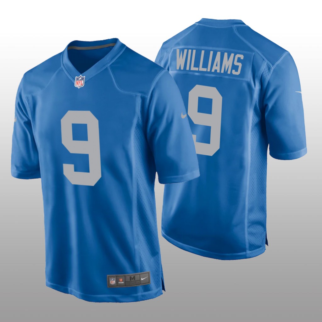 Detroit Lions Jameson Williams Blue Jersey Throwback Game - Men's