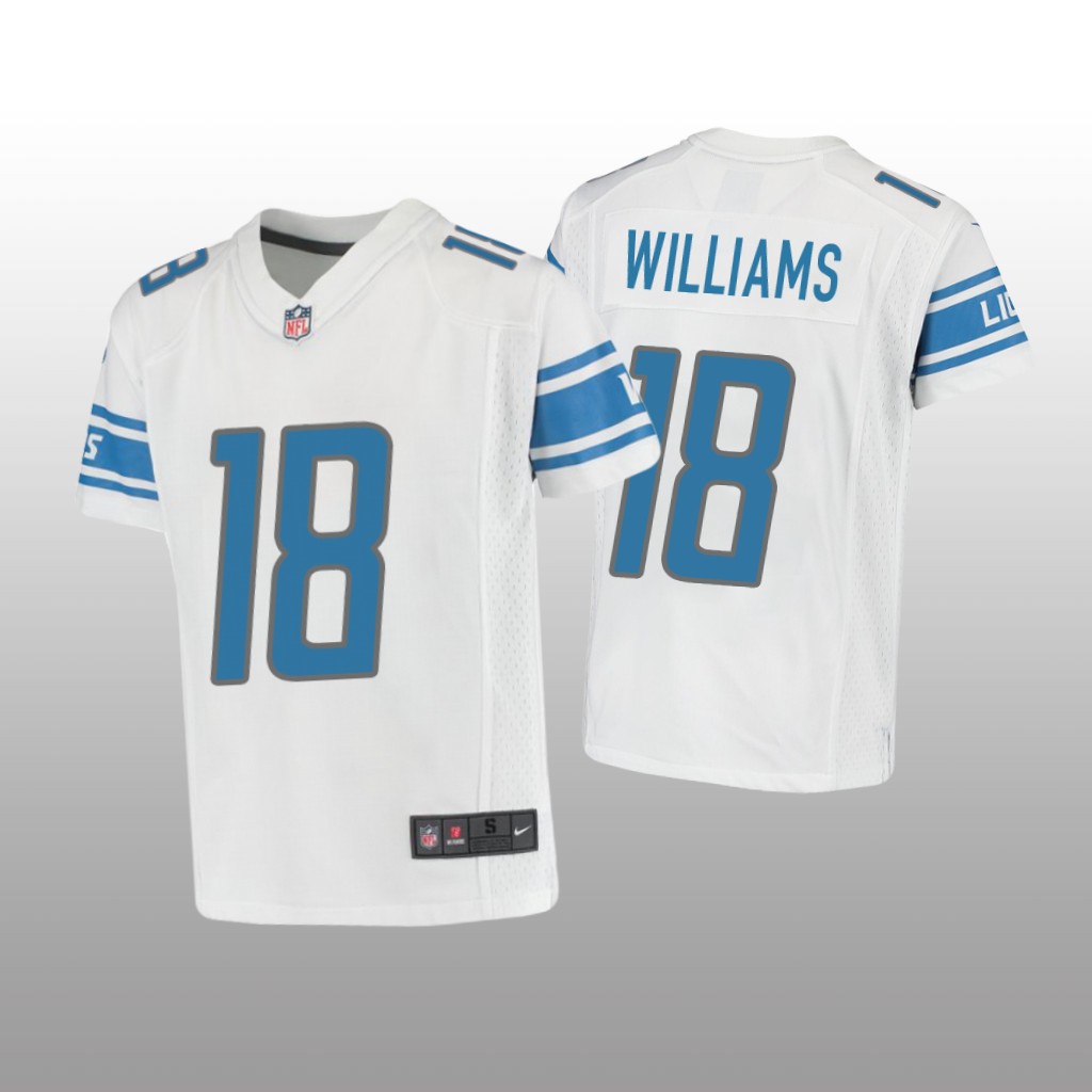 Detroit Lions Jameson Williams White Jersey Game - Youth