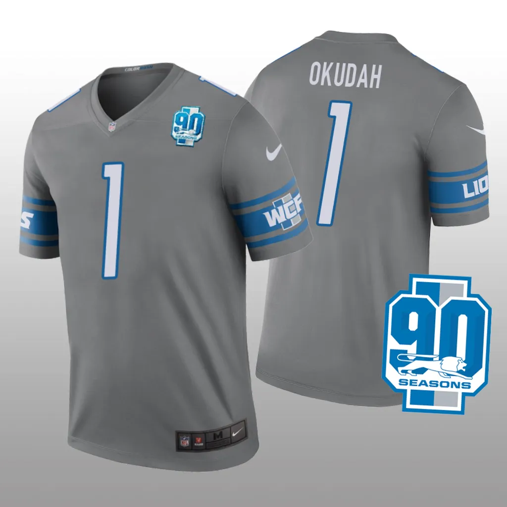 Detroit Lions Jeff Okudah Steel Legend 90th Season - Men's